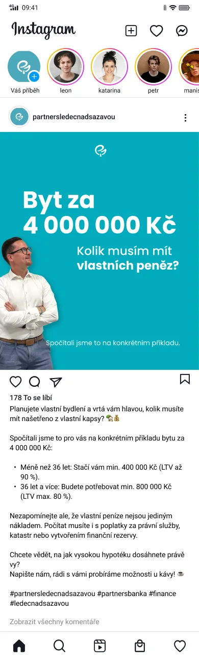 Partners Ledeč nad Sázavou – Edukativní post: kolik potřebujete na vlastní bydlení