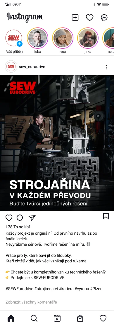SEW-EURODRIVE – Náborový post pro strojírenské pozice